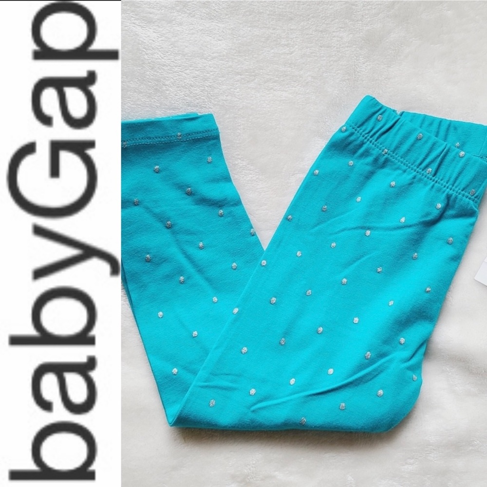 NWT GAP Girls GLITTER Polka Dotted Leggings